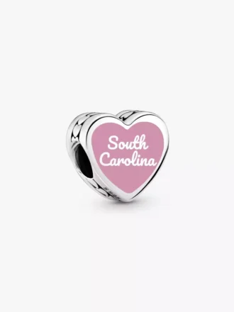 South Carolina Herz-Charm aus Sterlingsilber