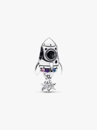 Space Love Rocket Charm – Sterlingsilber