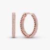 „Sparkle and Hearts“-Ohrringe – 14-karätige Roségoldbeschichtung
