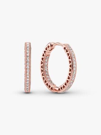 „Sparkle and Hearts“-Ohrringe – 14-karätige Roségoldbeschichtung