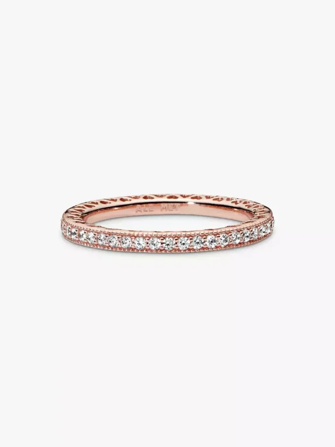 Sparkle & Hearts Ring, 14 Karat Roségold-Beschichtung Sparkle & Hearts Ring, 14 Karat Roségold-Beschichtung
