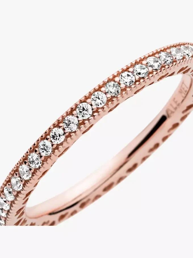 Sparkle & Hearts Ring, 14 Karat Roségold-Beschichtung Sparkle & Hearts Ring, 14 Karat Roségold-Beschichtung