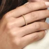 Sparkle & Hearts Ring, 14 Karat vergoldet