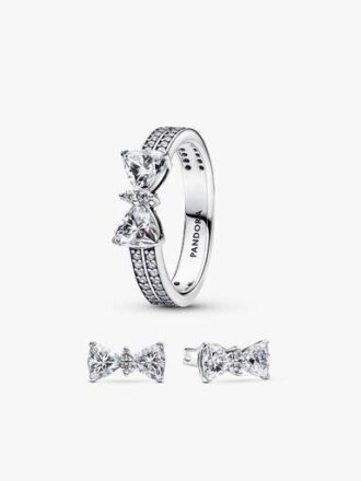 Sparkling Bow Doppelring-Set – 2er-Set