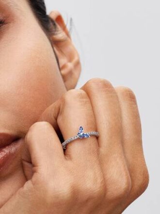 Sparkling Butterfly Ring – Sterlingsilber