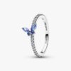 Sparkling Butterfly Ring – Sterlingsilber