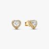Sparkling Elevated Heart Ohrringe – 14 Karat vergoldet Sparkling Elevated Heart Ohrringe – 14 Karat vergoldet