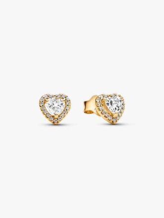 Sparkling Elevated Heart Ohrringe – 14 Karat vergoldet Sparkling Elevated Heart Ohrringe – 14 Karat vergoldet