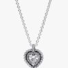 Sparkling Heart Halo Anhänger-Halskette – Sterlingsilber Sparkling Heart Halo Anhänger-Halskette – Sterlingsilber