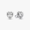 Sparkling Heart Halo Ohrringe – Sterlingsilber Sparkling Heart Halo Ohrringe – Sterlingsilber