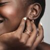 Sparkling & Polished Lines Ring – 14 Karat Roségold-Beschichtung Sparkling & Polished Lines Ring – 14 Karat Roségold-Beschichtung
