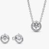 Sparkling Round Halo Geschenkset – 2er-Set