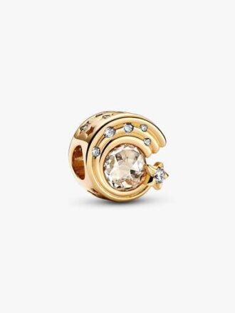 Sparkling Shooting Star Charm – 14-karätige Vergoldung