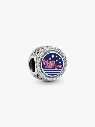 Stars & Stripes Charm – Sterlingsilber