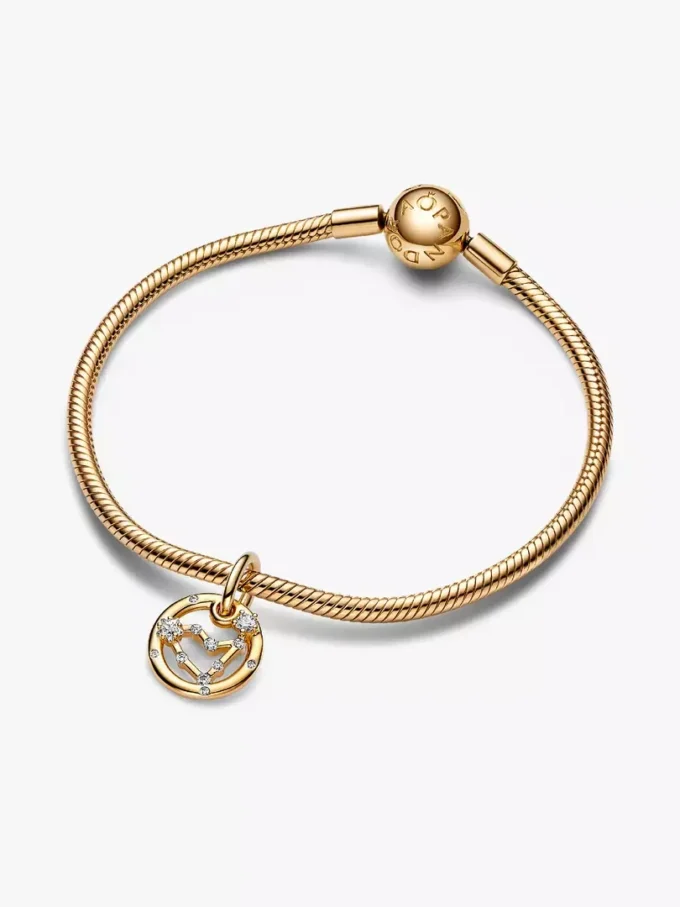 Stechfisch-Sternzeichen-Dangle Charm, 14-karätig vergoldet Stechfisch-Sternzeichen-Dangle Charm, 14-karätig vergoldet
