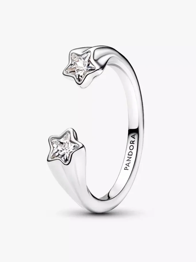 Sterling-Silber-Ring mit Sternschnuppen-Motiv