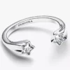Sterling-Silber-Ring mit Sternschnuppen-Motiv