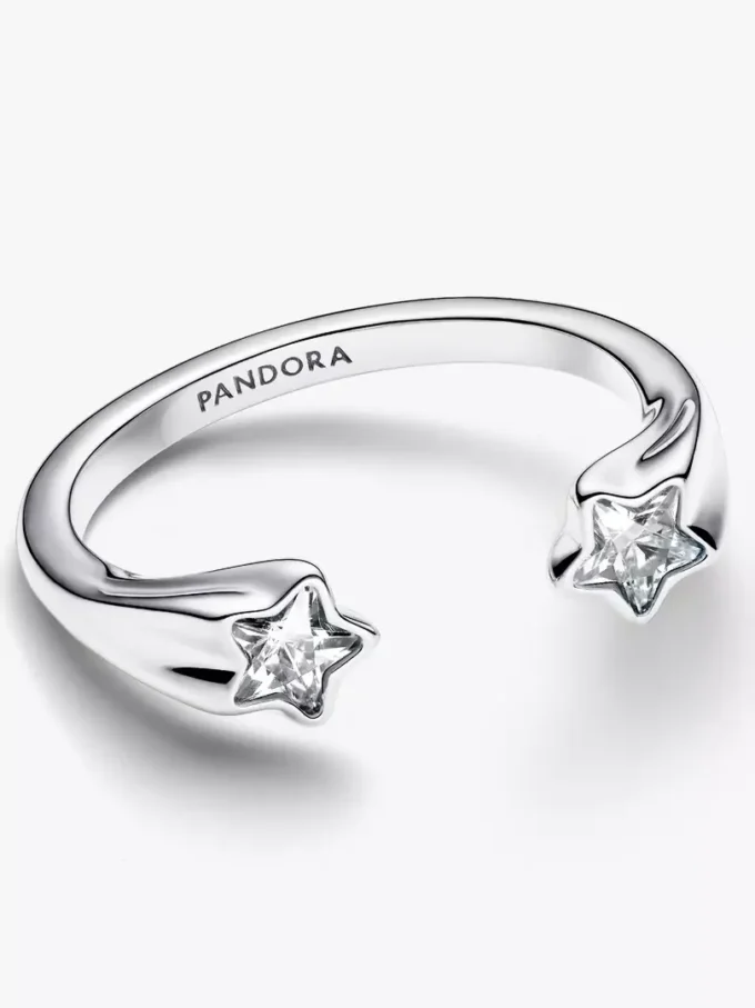 Sterling-Silber-Ring mit Sternschnuppen-Motiv