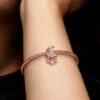 Stern- und Halbmond-Charm – 14 Karat Roségold-Beschichtung