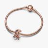 Stern- und Halbmond-Charm – 14 Karat Roségold-Beschichtung