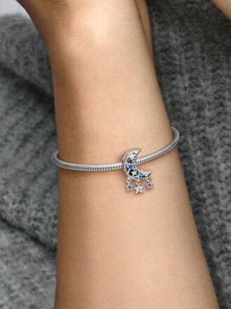 Stern- und Halbmond-Charm – Sterlingsilber