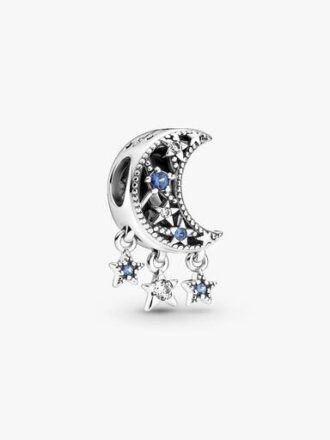Stern- und Halbmond-Charm – Sterlingsilber