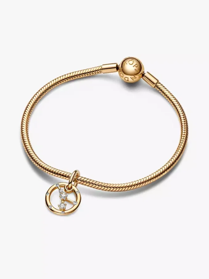 Sternzeichen-Dangle Charm „Krebs“, 14-karätig vergoldet Sternzeichen-Dangle Charm „Krebs“, 14-karätig vergoldet