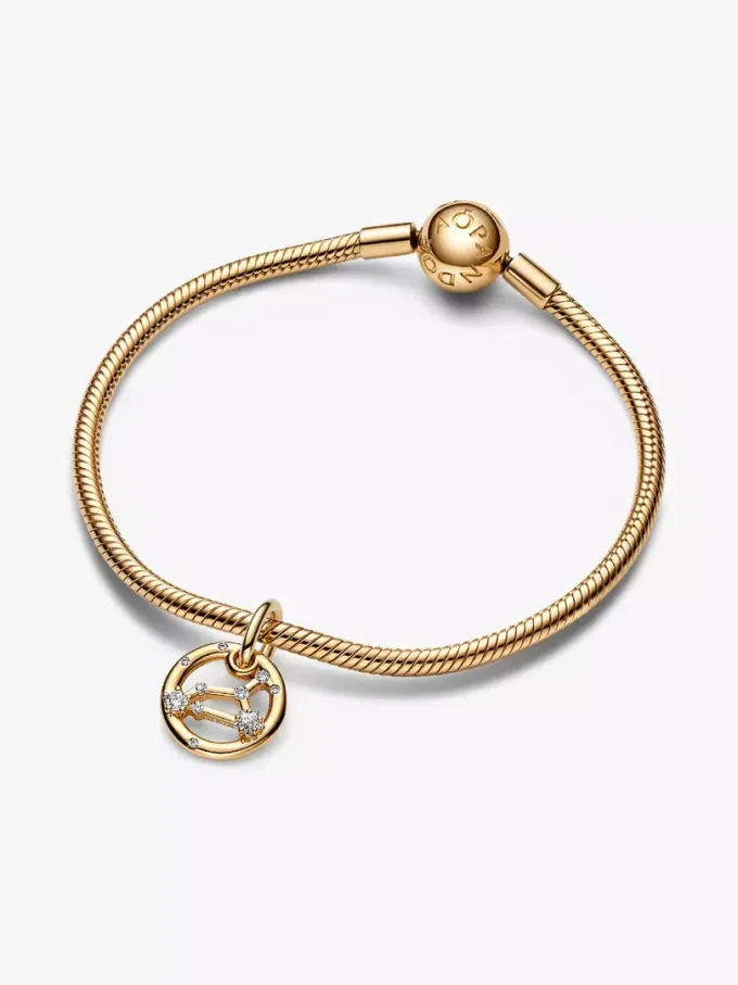 Sternzeichen-Dangle Charm „Löwe“, 14 Karat vergoldet Sternzeichen-Dangle Charm „Löwe“, 14 Karat vergoldet