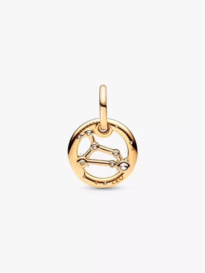 Sternzeichen-Dangle Charm „Löwe“, 14 Karat vergoldet Sternzeichen-Dangle Charm „Löwe“, 14 Karat vergoldet