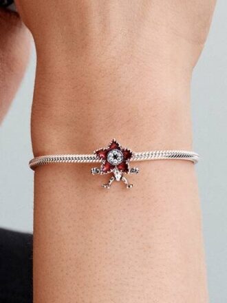 Stranger Things Beweglicher Demogorgon-Charm – Sterlingsilber