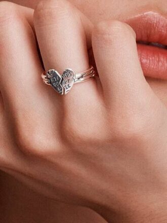 Stranger Things Friends Don’t Lie Teilbarer Ring – Sterlingsilber