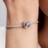 Stranger Things Im Dunkeln Leuchtender Herz-Charm – Sterlingsilber