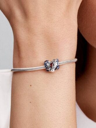 Stranger Things Im Dunkeln Leuchtender Herz-Charm – Sterlingsilber