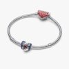 Stranger Things Im Dunkeln Leuchtender Herz-Charm – Sterlingsilber