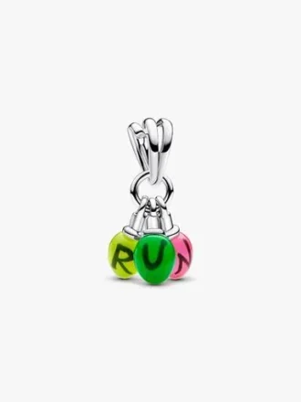 Stranger Things Im Dunkeln Leuchtender „Run“-Dangle Charm – Sterlingsilber