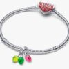 Stranger Things Im Dunkeln Leuchtender „Run“-Dangle Charm – Sterlingsilber