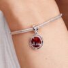 Stranger Things Im Dunkeln leuchtender Upside-Down-Dangle Charm – Sterlingsilber