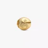 Strukturierter Yin-und-Yang-Mini-Charm, 14-karätig vergoldet