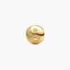 Strukturierter Yin-und-Yang-Mini-Charm, 14-karätig vergoldet
