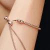Studded Chain Slider Armband, 14 Karat Roségold-Beschichtung Studded Chain Slider Armband, 14 Karat Roségold-Beschichtung