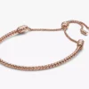 Studded Chain Slider Armband, 14 Karat Roségold-Beschichtung Studded Chain Slider Armband, 14 Karat Roségold-Beschichtung