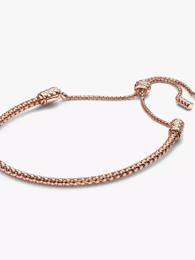 Studded Chain Slider Armband, 14 Karat Roségold-Beschichtung Studded Chain Slider Armband, 14 Karat Roségold-Beschichtung