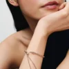 Studded Chain Slider Armband, 14 Karat Roségold-Beschichtung Studded Chain Slider Armband, 14 Karat Roségold-Beschichtung