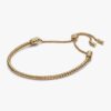 Studded Chain Slider Armband – 14 Karat vergoldet Studded Chain Slider Armband – 14 Karat vergoldet