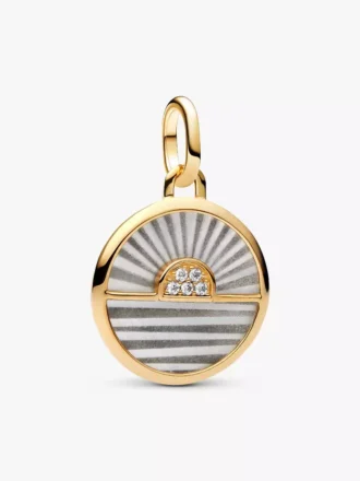 Sunrise-Medaillon-Charm, 14-karätig vergoldet Sunrise-Medaillon-Charm, 14-karätig vergoldet