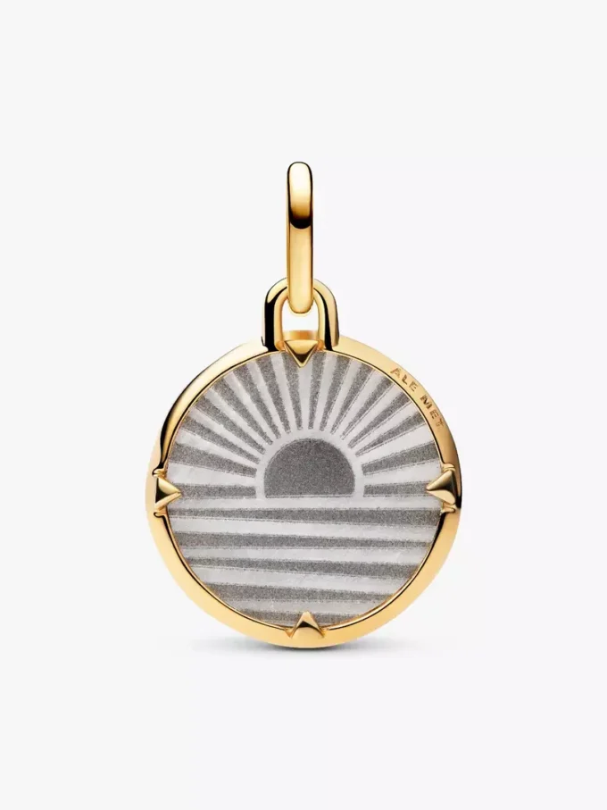 Sunrise-Medaillon-Charm, 14-karätig vergoldet Sunrise-Medaillon-Charm, 14-karätig vergoldet