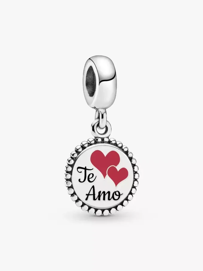 „Te amo“-Dangle Charm aus Sterlingsilber „Te amo“-Dangle Charm aus Sterlingsilber