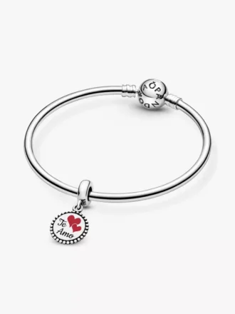 „Te amo“-Dangle Charm aus Sterlingsilber