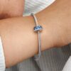 Teal-Pavé-Clip Charm – Sterlingsilber