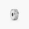 Teal-Pavé-Clip Charm – Sterlingsilber